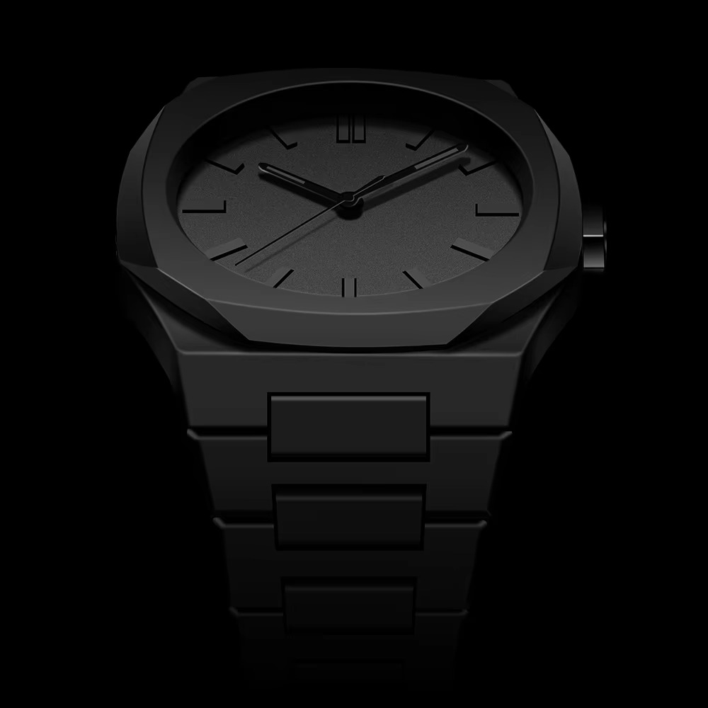 Aura Men's- Watch with Arabic Numerals-Matte Black- Minimalist Analog-