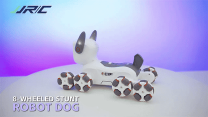 PlumoToys 8-Wheel RC Robot Dog Car – Cartoon Style Remote Control Off-Road Vehicle Toy for Kids – All-Terrain, Durable Plastic Build, Fun Gift for Boys & Girls