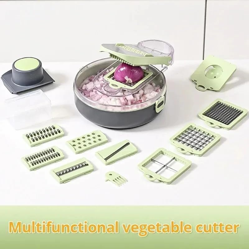 Premium Vegetable Chopper, 9-in-1 Multifunctional Slicer, Cutter, Shredder, 25.4 cm