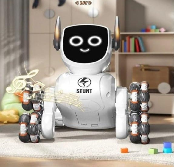 PlumoToys 8-Wheel RC Robot Dog Car – Cartoon Style Remote Control Off-Road Vehicle Toy for Kids – All-Terrain, Durable Plastic Build, Fun Gift for Boys & Girls