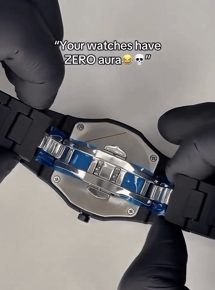 Aura Men's- Watch with Arabic Numerals-Matte Black- Minimalist Analog-