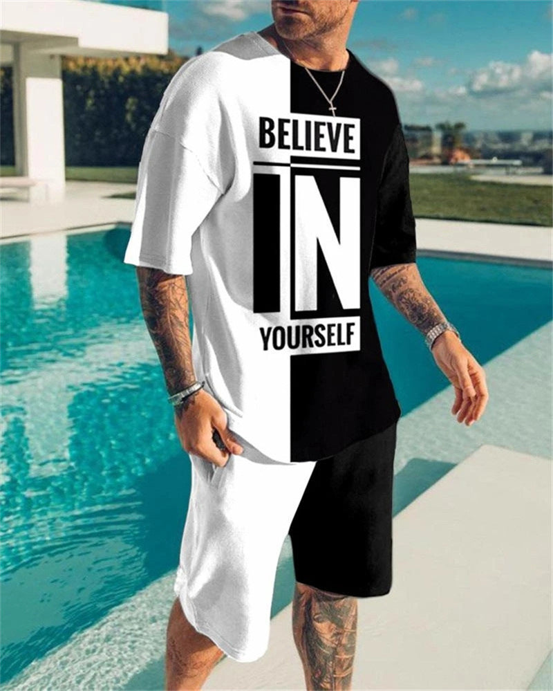 T-shirt Men's T-shirt Casual Suit