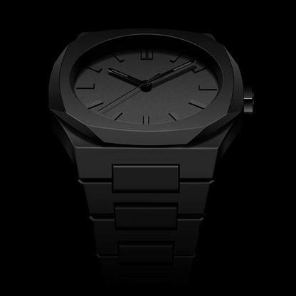 Aura Men's- Watch with Arabic Numerals-Matte Black- Minimalist Analog-