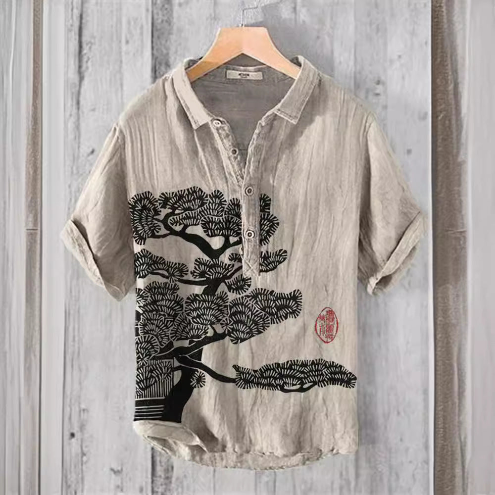 Casual Santa Para Festival Printed Hawaiian Shirt Men