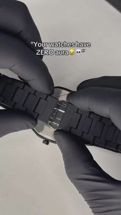 Aura Men's- Watch with Arabic Numerals-Matte Black- Minimalist Analog-