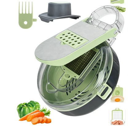 Premium Vegetable Chopper, 9-in-1 Multifunctional Slicer, Cutter, Shredder, 25.4 cm